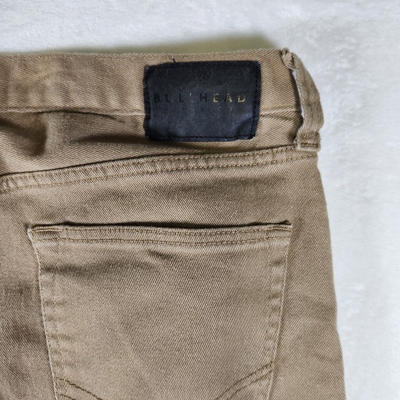 Bullhead Denim Co Slim‎ Jeans 36x32 Tan Stretch Twill Pants Made in Vietnam - Picture 7 of 9
